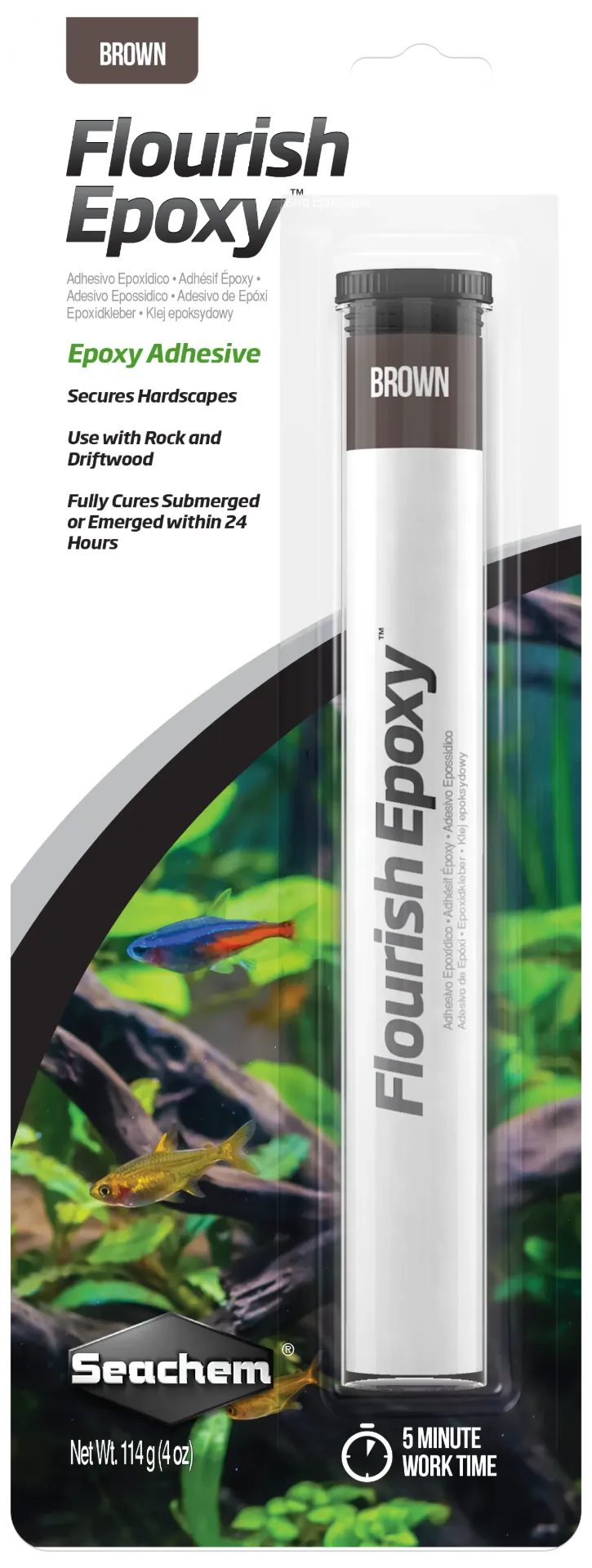 FLOURISH EPOXY BROWN/GREY 114GR SEACHEM (MARRON)