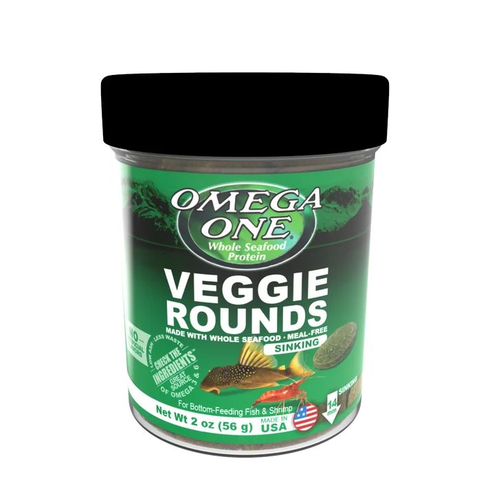 ALIMENTO VEGGIE ROUND OMEGA PARA PECES DE FONDO CON ESPIRULINA